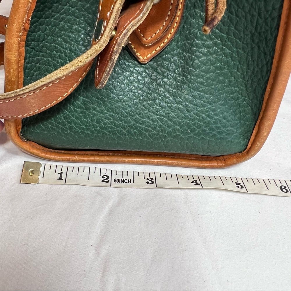 Vintage 90s Dooney & Burke double handle pebbled leather hand painted satchel - Picture 16 of 17